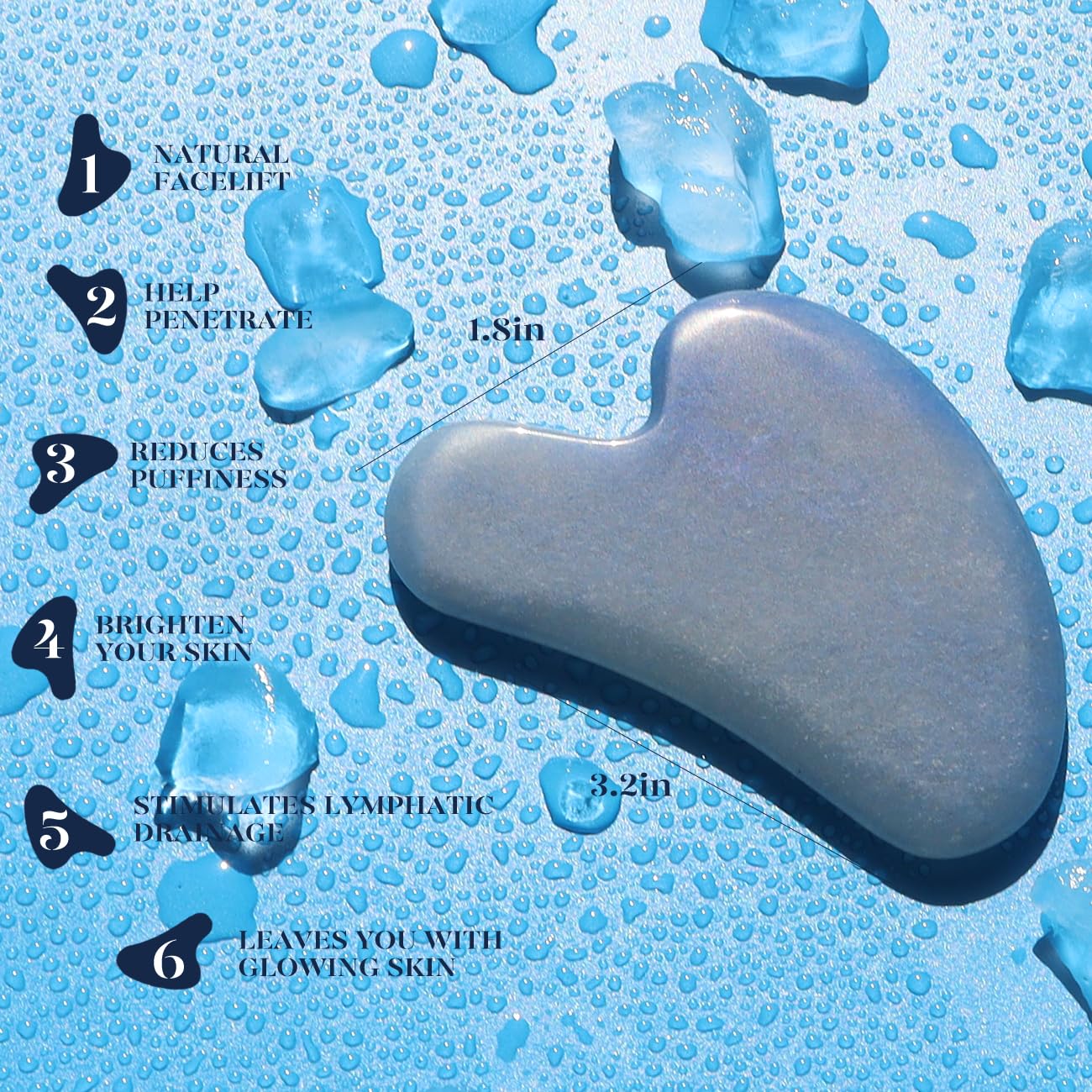BAIMEI IcyMe - Rodillo de jade y Gua Sha, rodillo facial para reducir el enrojecimiento de la piel, cuidado personal para hombres y mujeres, masajeador para cara, ojos, cuello, alivia líneas finas y | Cooling Face Roller for Lymphatic Massage,Sculpting To