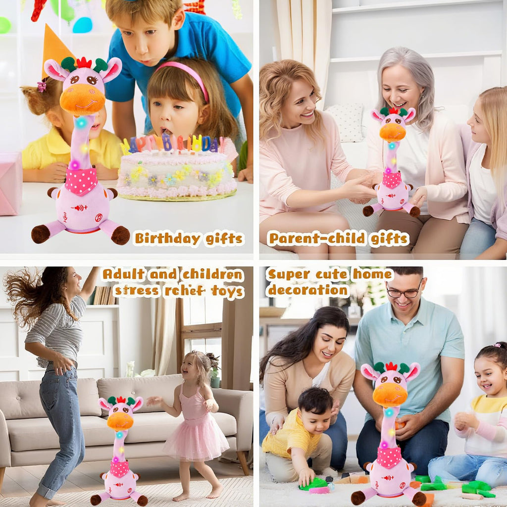 Cactus bailarín parlante - Repite lo que dices graba juguete para bebé | Bebé cantando grabación, imitando, repite lo que dices, musical interactivo, para niños y niñas de 1 año