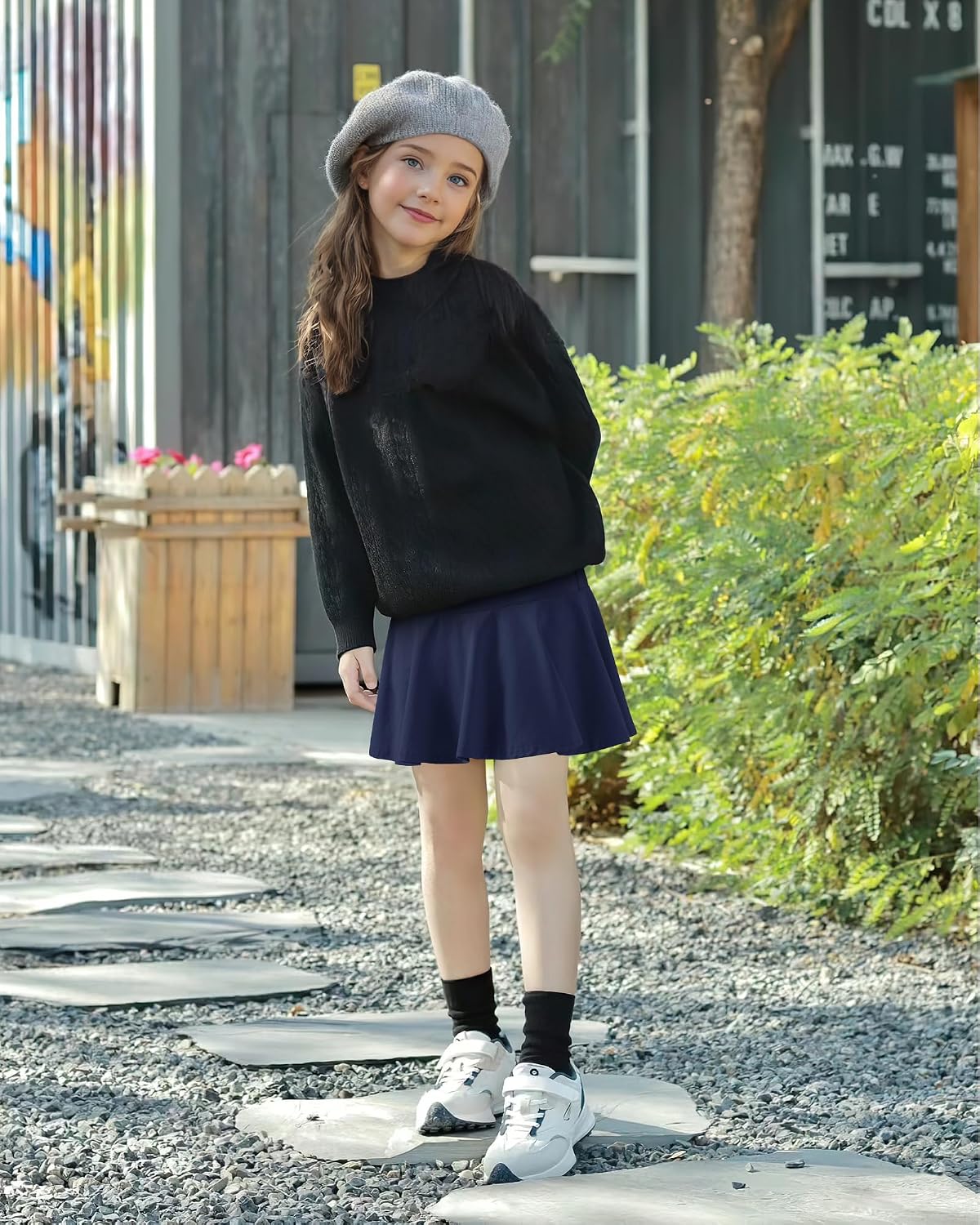 BOOPH Paquete de 2 faldas de uniforme deportivo para niñas pequeñas con pantalones cortos | Faldas de tenis francés con bolsillos para niños de 2 a 9 años