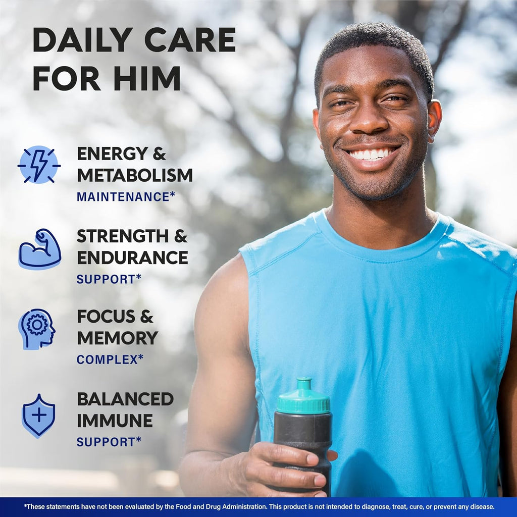 Multivitamínico para hombres - Complejo B y B12 | Whole Foods & Enzimas - 90 cápsulas | Mens Multivitamin 46in1 - Energy, Focus & Brain | Men's Health Complex - Bioavailable & Gentle on Stomach - Lab Tested, 1/Day