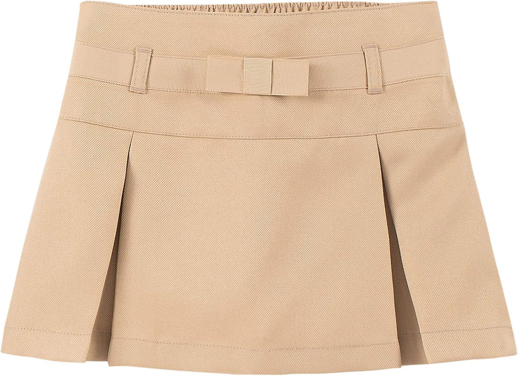 IZOD - Falda de patinete escolar para niñas con pantalones cortos, cintura de punto y bolsillos funcionales, resistente a arrugas
