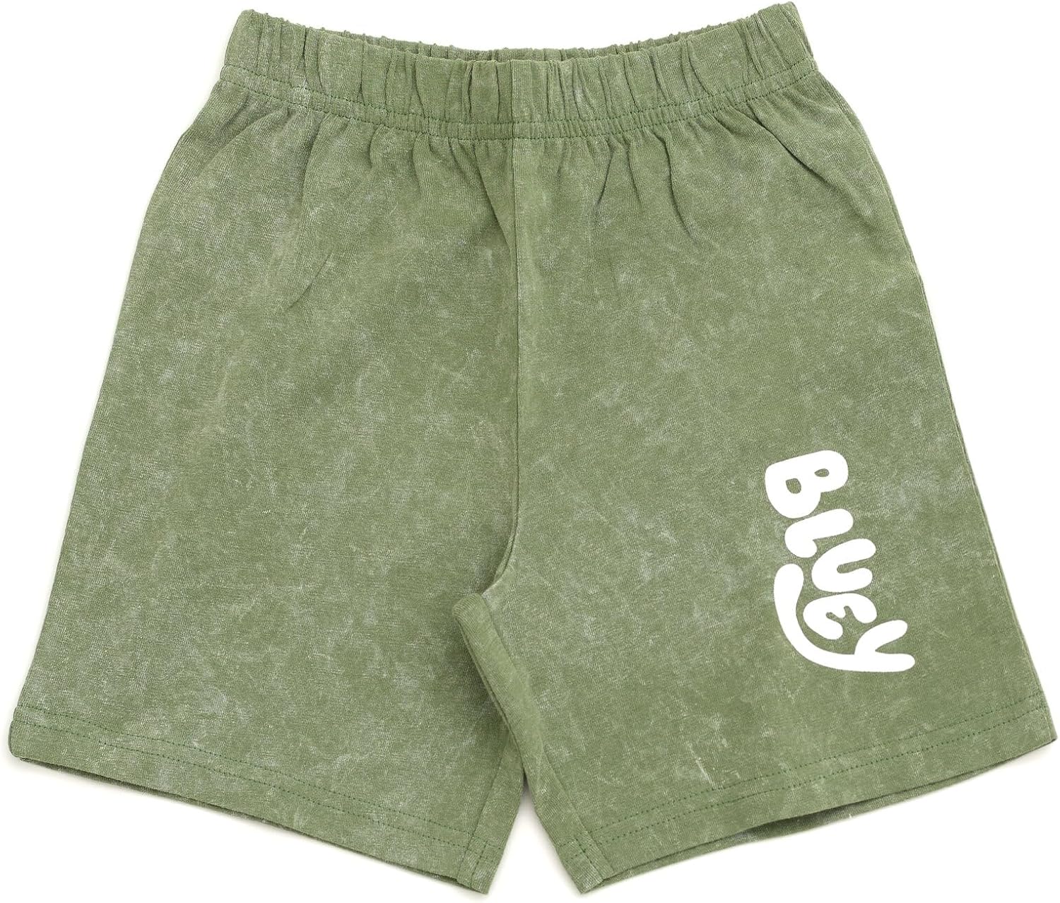 Bluey - Conjunto de camiseta con hombros caídos y pantalones cortos para niños de tamaños de bebé a grandes (2T - 10-12)