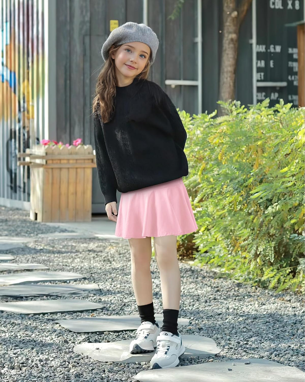 BOOPH Paquete de 2 faldas de uniforme deportivo para niñas pequeñas con pantalones cortos | Faldas de tenis francés con bolsillos para niños de 2 a 9 años