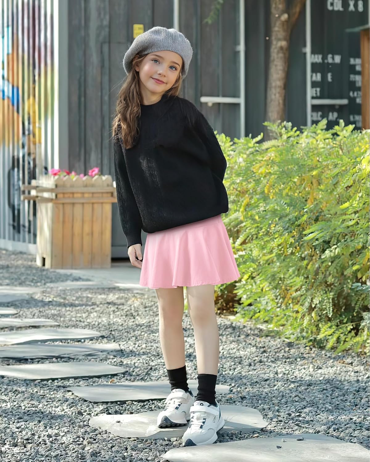 BOOPH Paquete de 2 faldas de uniforme deportivo para niñas pequeñas con pantalones cortos | Faldas de tenis francés con bolsillos para niños de 2 a 9 años