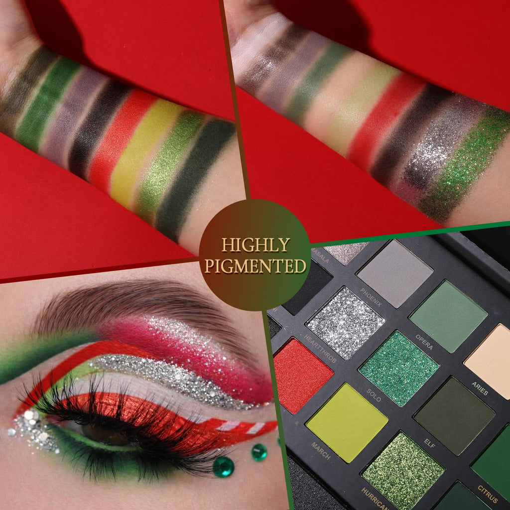 UCANBE Kit de paleta de sombra de ojos profesional de 18 colores con aroma desnudo, larga duración, multi brillo reflectante mate con brillo prensado, perlas de sombra de ojos, maquillaje en polvo