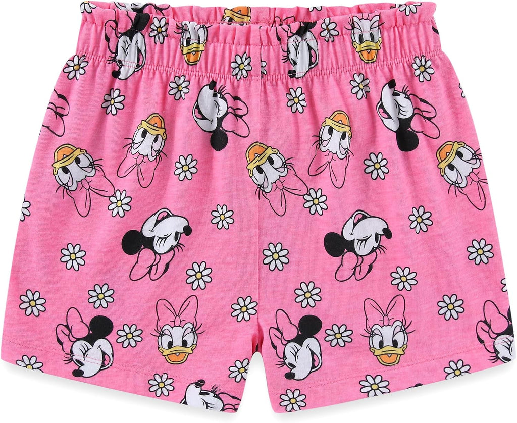 Disney Minnie Mouse Daisy Duck - Conjunto de camiseta de manga corta y pantalones cortos para niñas pequeñas y grandes