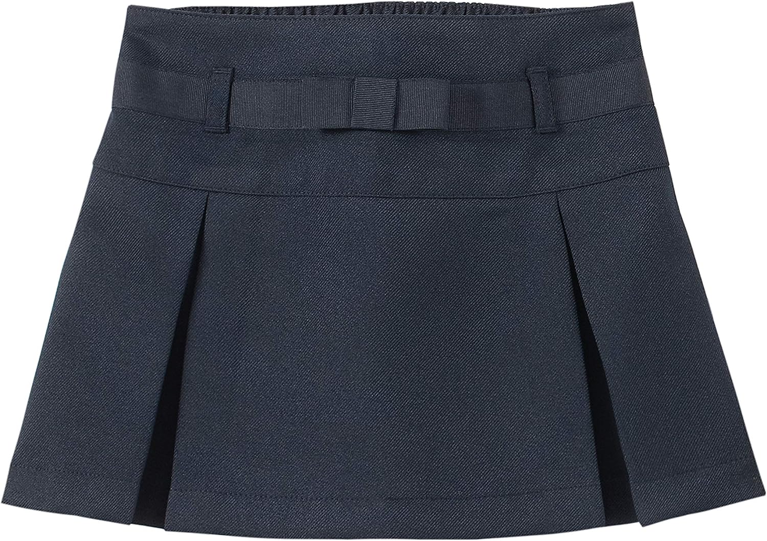 IZOD - Falda de patinete escolar para niñas con pantalones cortos, cintura de punto y bolsillos funcionales, resistente a arrugas