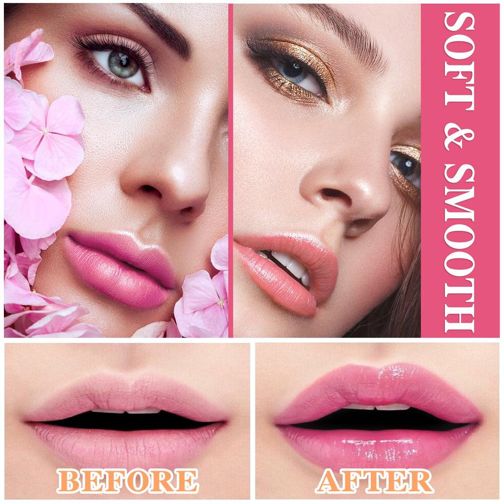 Labial de aloe vera, cuidado labial de larga duración, bálsamo labial nutritivo y voluminizador, brillo labial, cambio de color mágico con temperatura, 3 unidades