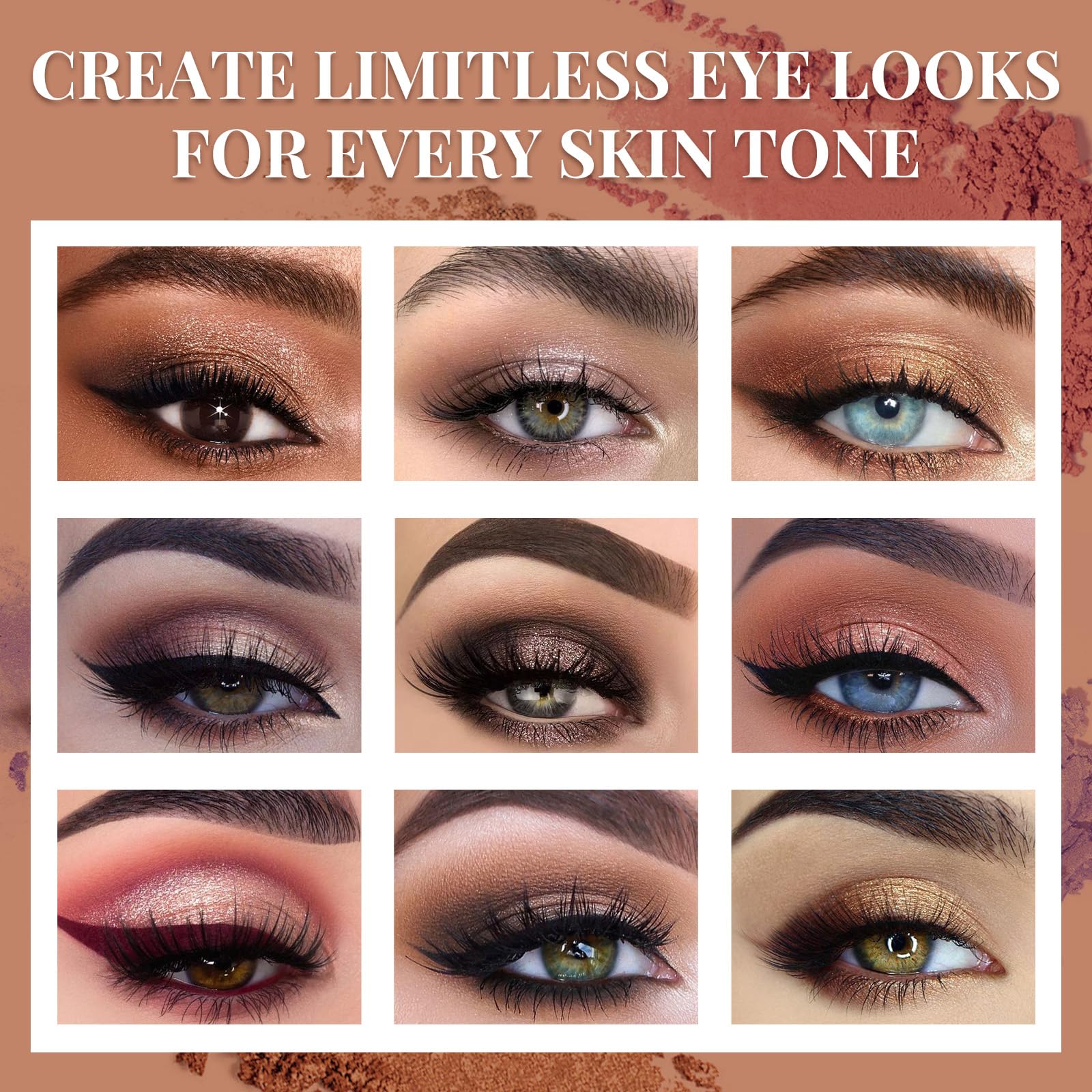 UCANBE Kit de paleta de sombra de ojos profesional de 18 colores con aroma desnudo, larga duración, multi brillo reflectante mate con brillo prensado, perlas de sombra de ojos, maquillaje en polvo