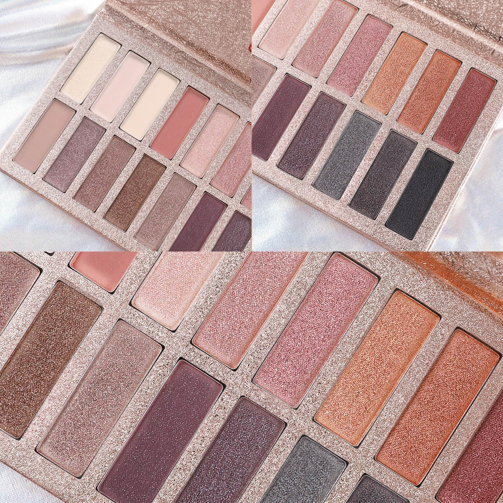 UCANBE Kit de paleta de sombra de ojos profesional de 18 colores con aroma desnudo, larga duración, multi brillo reflectante mate con brillo prensado, perlas de sombra de ojos, maquillaje en polvo