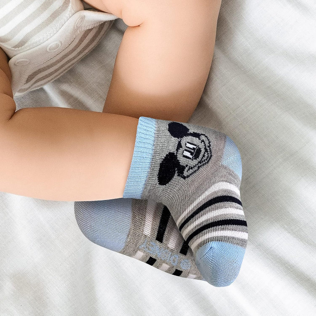 Disney baby-boys Baby Girls & Boys Minnie Mouse, Mickey Mouse, Baby Shark, Justice League 10-pack Infant Sock 0-24 Months