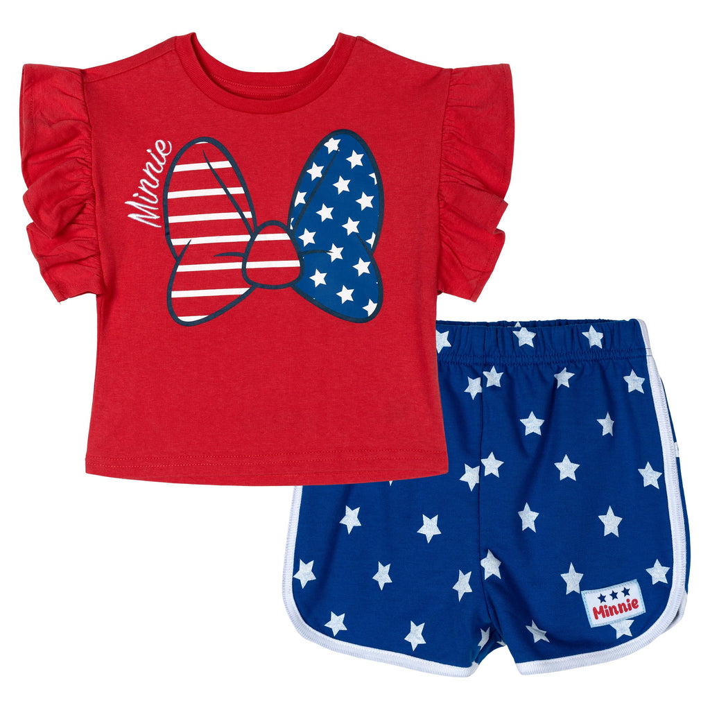 Disney T-Shirt and French Terry Shorts Outfit Set Infant to Big Kid Sizes (12 Months - 14-16)