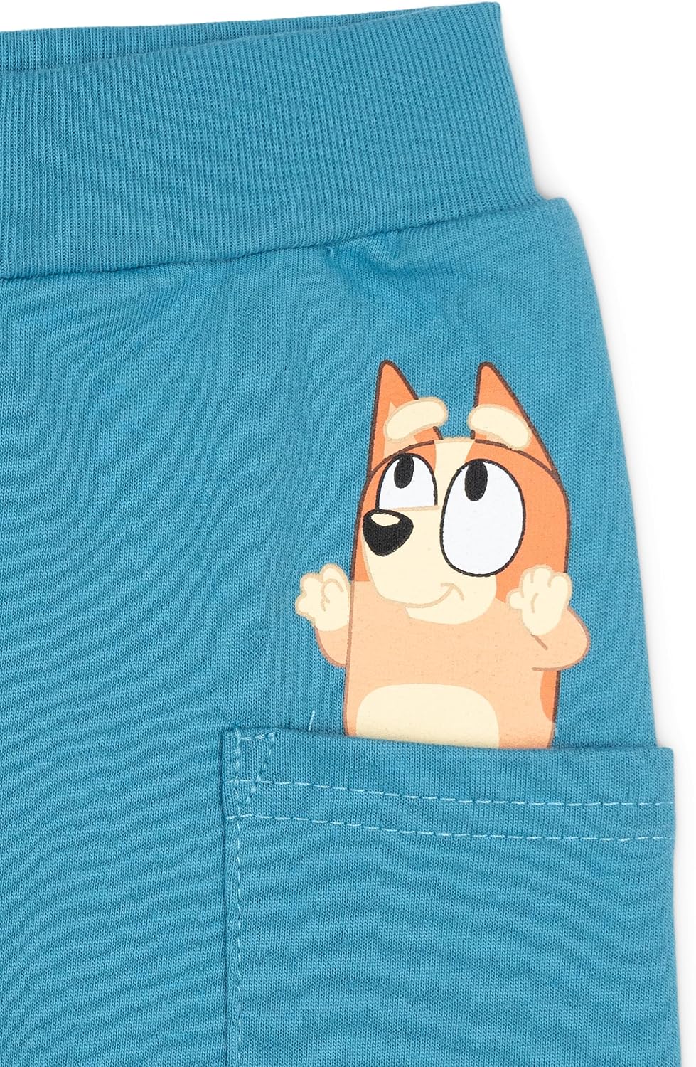Bluey - Conjunto de camiseta con hombros caídos y pantalones cortos para niños de tamaños de bebé a grandes (2T - 10-12)